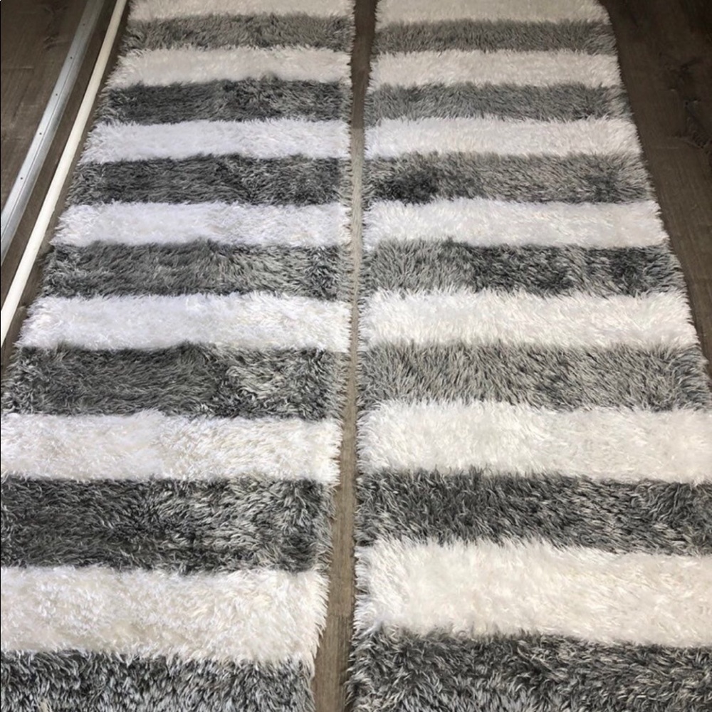 Fuzzy Runner Rugs 2 Pieces